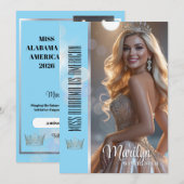 Shiny Bubbles Pageant Autograph Card Template (Vorne/Hinten)