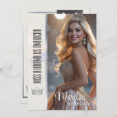 Shiny Bubbles Pageant Autograph Card Template (Vorne/Hinten)