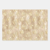 Shiny Champagne Gold Glam Animal Print Geschenkpapier Set (Vorderseite)