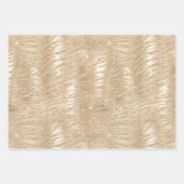 Shiny Champagne Gold Glam Animal Print Geschenkpapier Set (Vorderseite 3)