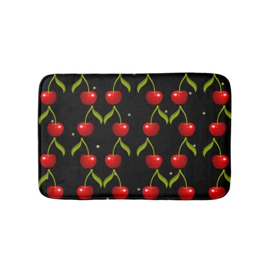 Shiny Cherries Pattern Badematte (Vorderseite)