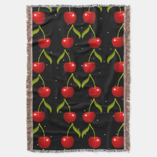 Shiny Cherries Pattern Decke