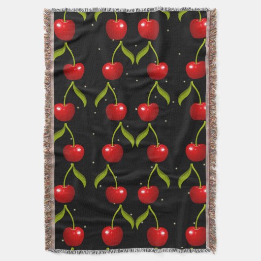Shiny Cherries Pattern Decke (Vorderseite Vertikal)