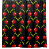 Shiny Cherries Pattern Duschvorhang (Vorderseite)