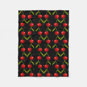Shiny Cherries Pattern Fleecedecke (Vorderseite)