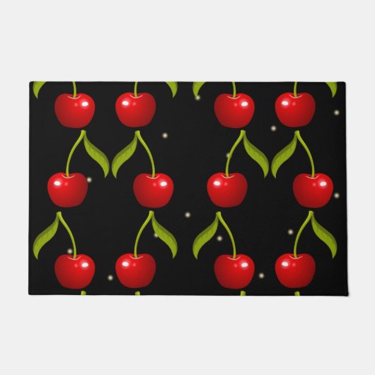 Shiny Cherries Pattern Fußmatte (Vorderseite)