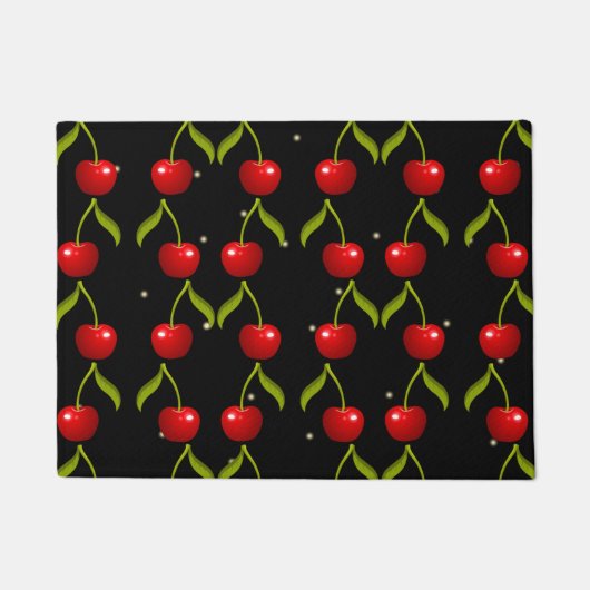 Shiny Cherries Pattern Fußmatte (Vorderseite)