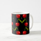 Shiny Cherries Pattern Kaffeetasse (VorderseiteRechts)