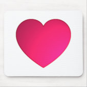 Shiny Cherry Red Heart Mousepad (Vorne)