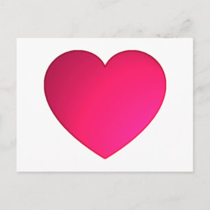 Shiny Cherry Red Heart Postkarte