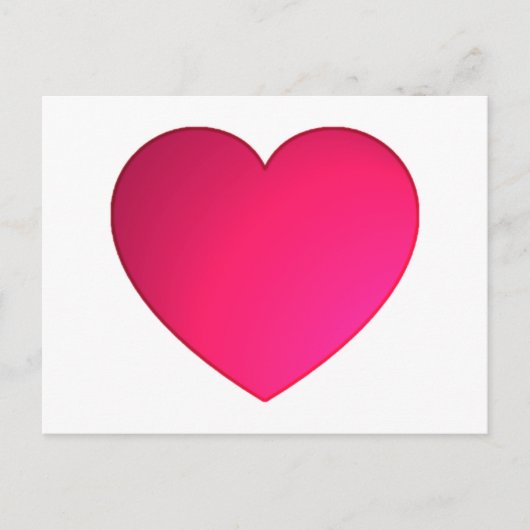 Shiny Cherry Red Heart Postkarte (Vorderseite)