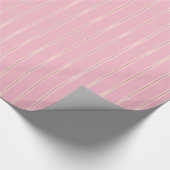 Shiny Chic Design Pink Gold Strickter Glamour Geschenkpapier (Ecke)