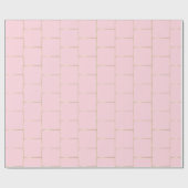 Shiny Chic Design Rosa Farbe Gold Streifen Glanz Geschenkpapier (Flach)