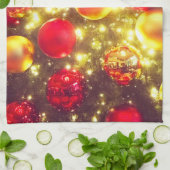 Shiny Christmas Ball Cluster Delight Geschirrtuch (Gefaltet)