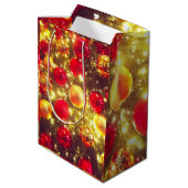 Shiny Christmas Ball Cluster Delight Mittlere Geschenktüte (Rückseite Schrägansicht)