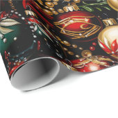 Shiny Christmas Baubles 2 Wrapping Paper Geschenkpapier (Rolleneckpunkt)