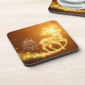 Shiny Christmas Deer Beverage Coaster Getränkeuntersetzer (Linke Seite)
