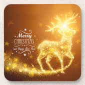 Shiny Christmas Deer Beverage Coaster Getränkeuntersetzer (Vorderseite)