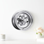 Shiny Chrome Wheel Große Wanduhr (Zuhause)