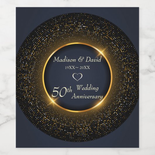 Shiny Circle und Glitzer Weinetikett (Einzelnes Label)