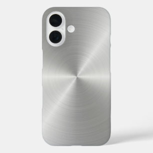 Shiny Circular Polished Metal Texture iPhone 16 Hülle