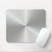 Shiny Circular Polished Metal Texture Mousepad (Mit Mouse)