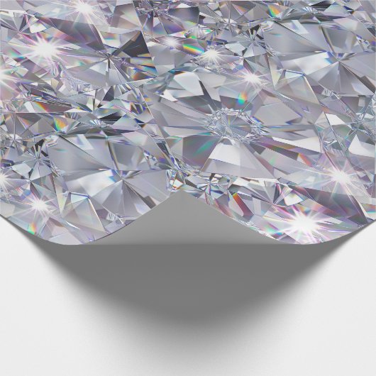 Shiny Clear Diamonds Geschenkpapier (Ecke)