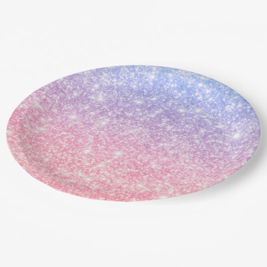 Shiny Colored Pappteller (Schrägansicht)