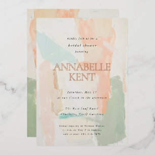 Shiny Colorful Pastel Spring Summer Brautparty Folieneinladung