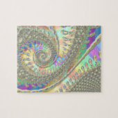 Shiny Colorful Spirale Fraktal Digitale Abstrakte Puzzle (Horizontal)