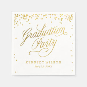 Shiny Confetti Editable Color Abschluss Napkins Serviette