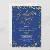 Shiny Confetti EDITABLE COLOR Graduation Party Einladung (Vorderseite)