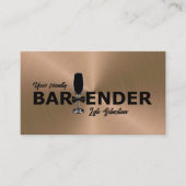 Shiny Copper Event Barkeeper Business Card Visitenkarte (Vorderseite)