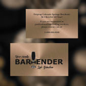 Shiny Copper Event Barkeeper Business Card Visitenkarte