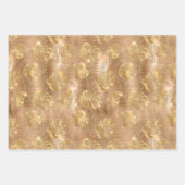 Shiny Copper Gold Glam Animal Print Geschenkpapier Set (Vorderseite)