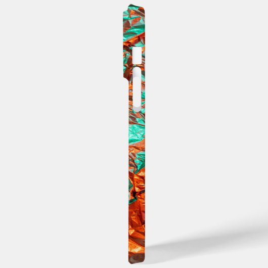 Shiny Crumpled Foil Iridescent Custom Monogram Case-Mate iPhone Hülle (Rückseite / Links)