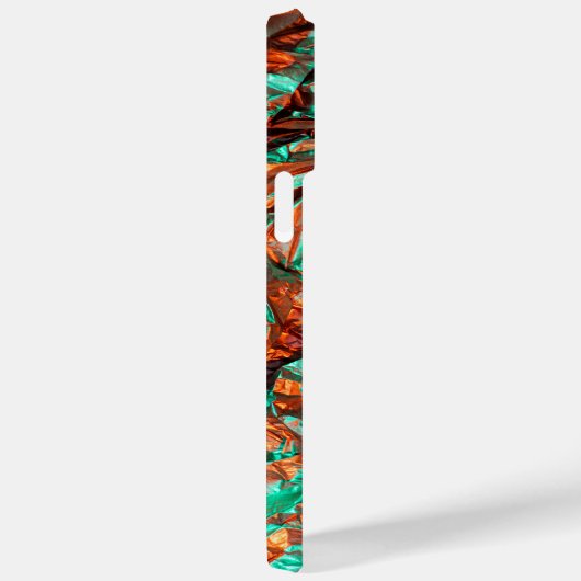 Shiny Crumpled Foil Iridescent Custom Monogram Case-Mate iPhone Hülle (Rückseite / Rechts)