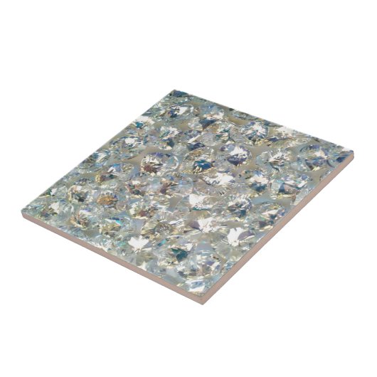 Shiny Crystals Keramik Tile Trivet Fliese (Seite)