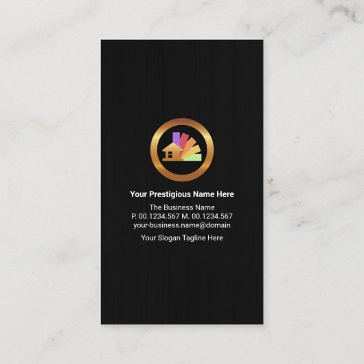 Shiny Cyan Paint Black Grunge Painter Handyman Visitenkarte (Rückseite)