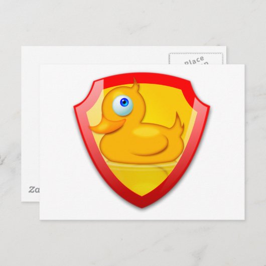 Shiny Defender Duck Postkarte (Vorne/Hinten)