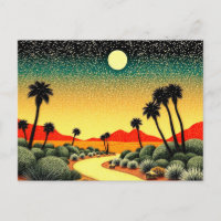 Shiny Desert Art mit Palmen
