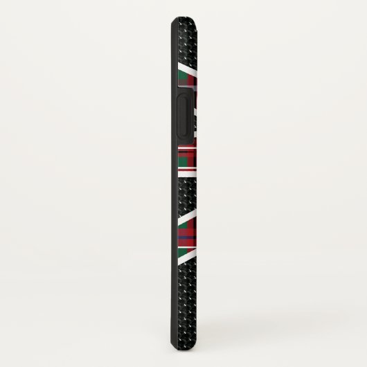 Shiny Diamond Skull Black Red Grid Case-Mate iPhone Hülle (Hinten/Rechts)