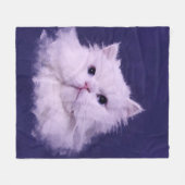 Shiny - die weiße persische Katze Fleecedecke (Vorderseite (Horizontal))