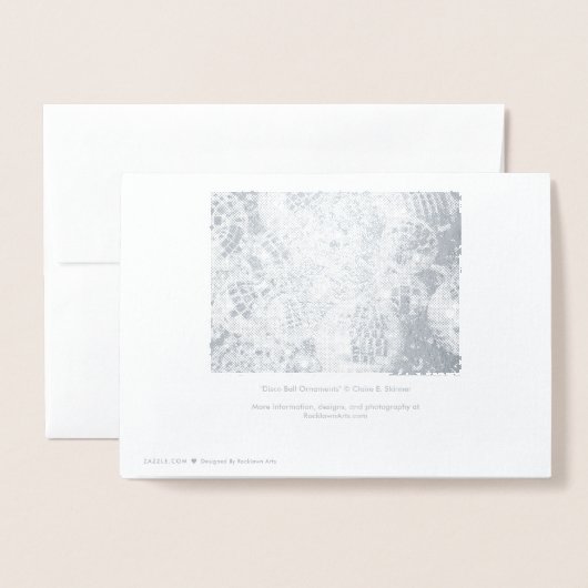 Shiny Disco Ball Ornament Silver Folienkarte (Rückseite mit Umschlag)