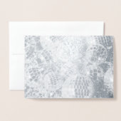 Shiny Disco Ball Ornament Silver Folienkarte (Vorderseite mit Umschlag)