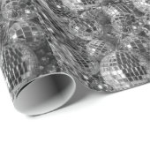Shiny Disco Ball Ornamente Schwarz-Weiß-Foto Geschenkpapier (Rolleneckpunkt)