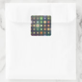 Shiny Disco Dots Quadratischer Aufkleber (Tasche)