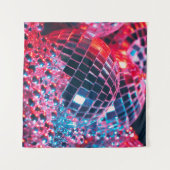 Shiny disco party background with mirror balls ref wandteppich (Vorderseite (Horizontal))