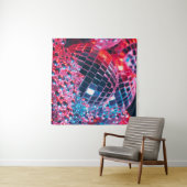 Shiny disco party background with mirror balls ref wandteppich (Beispiel (Horizontal))