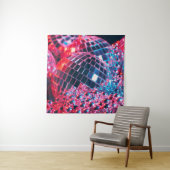 Shiny disco party background with mirror balls ref wandteppich (Beispiel)